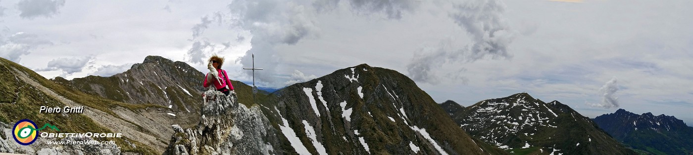 56 Dalla piccola croce vista in Cima di Valmora, Cima degli Agnelli, Foppazzi-Grem, Alben.jpg